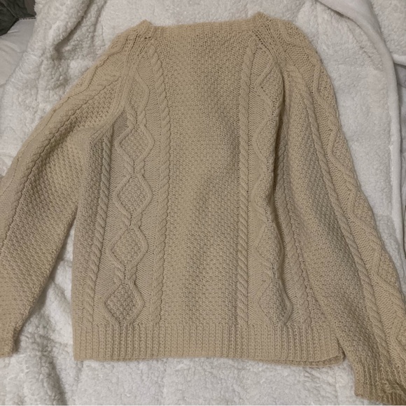 vintage wales oversized wool cable knit cardigan - Picture 2 of 3